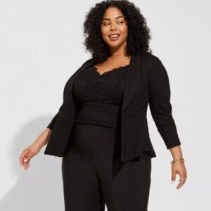 NWT Torrid Black Plus Size 2 Blazer